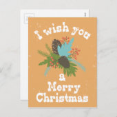 Merry Kerstfeestay Decor Feestdagenkaart (Voorkant / Achterkant)