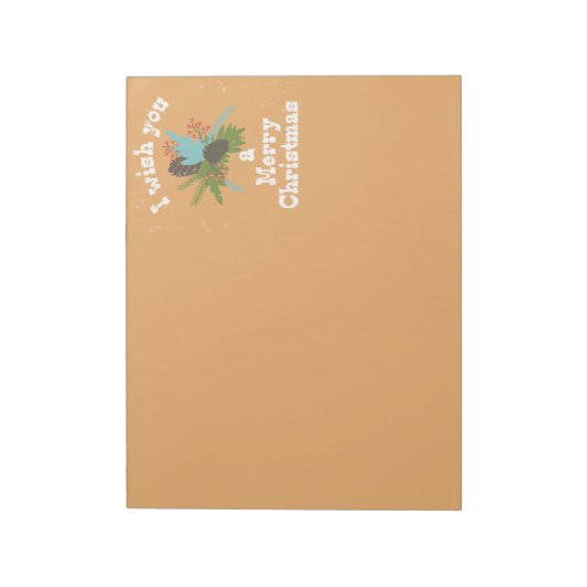 Merry Kerstfeestay Decor Notitieblok (Linkerzijde)