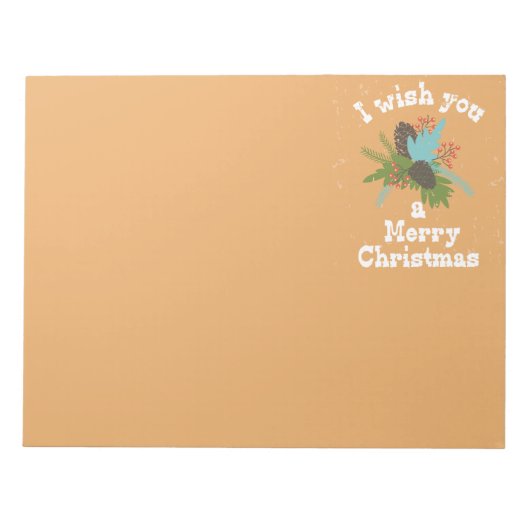 Merry Kerstfeestay Decor Notitieblok (Voorkant)