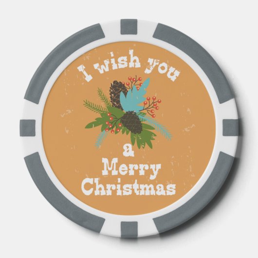 Merry Kerstfeestay Decor Poker Chips (Voorkant)