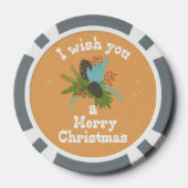 Merry Kerstfeestay Decor Poker Chips (Achterkant)