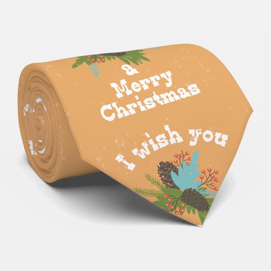 Merry Kerstfeestay Decor Stropdas (Opgerold)