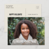 Merry Kerstfeestay Essentials Foto Briefkaart (Voorkant / Achterkant)