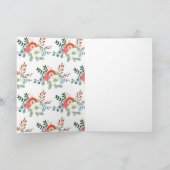 Merry Kerstfeestay Foto Floral Feestdagen Kaart (Binnen)