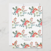 Merry Kerstfeestay Foto Floral Feestdagenkaart (Achterkant)