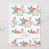 Merry Kerstfeestay Foto Floral Feestdagenkaart (Achterkant)