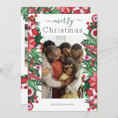 Merry Kerstfeestay Foto Holly Berry Feestdagenkaart (Voorkant / Achterkant)