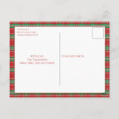 Merry kerstfeestay Green Red Country Pset Feestdagenkaart (Achterkant)