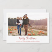 Merry kerstfeestay Green Red Country Pset Feestdagenkaart (Voorkant)