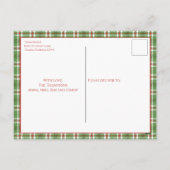 Merry kerstfeestay Green Red Country Pset Feestdagenkaart (Achterkant)