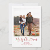 Merry kerstfeestay Green Red Country Pset Feestdagenkaart (Voorkant)