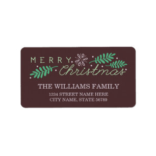 Merry kerstfeestay - label