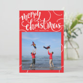 Merry kerstfeestay Letter-briefkaart Feestdagenkaart (Staand voorkant)