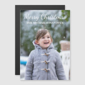 Merry Kerstfeestay Magnetic Photo Card (Voorkant / Achterkant)