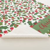 Merry Kerstfeestay Mistletoe Sherpa Blanket Deken (3/4)