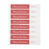 Merry Kerstfeestay Red Banner Adres (Vel)