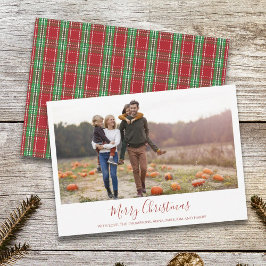 Merry Kerstfeestay Red Green Land Pset Feestdagenkaart