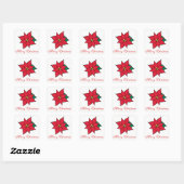 Merry Kerstfeestay Red Poinsettia Stickers (Vel)
