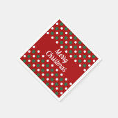Merry Kerstfeestay Red Polka Dots Servet (Hoek)
