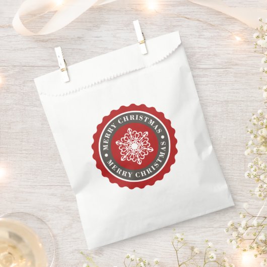 Merry Kerstfeestay Snowflake Bedankzakje (Geknipt)