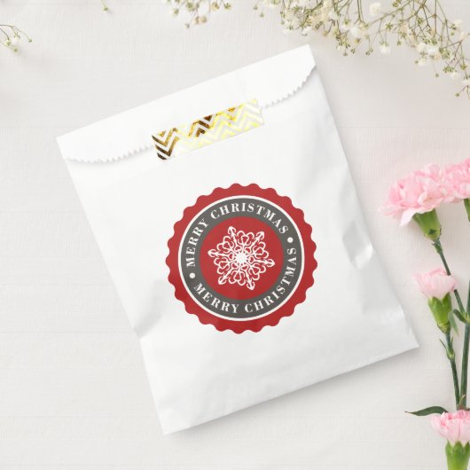 Merry Kerstfeestay Snowflake Bedankzakje (Gezegeld)