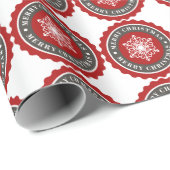 Merry Kerstfeestay Snowflake Cadeaupapier (Rol Hoek)