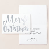 Merry Kerstfeestay Typography Silver Foil Folie Kaarten (Display)