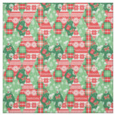 Merry Kerstfeestay Winter Pattern Stof (Swatch)