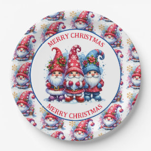 Merry Kerstfeestdagen Gnomes Papieren Bordje