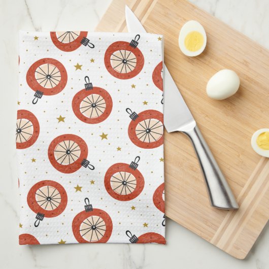 Merry Kerstfeestdagen, keukenhanddoeken (Quarter Fold)