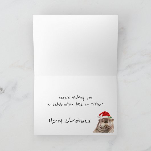 Merry-kerstfinterkaart Feestdagen Kaart (Binnen)