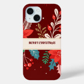 Merry KerstFloral Case-Mate iPhone Case (Achterkant)