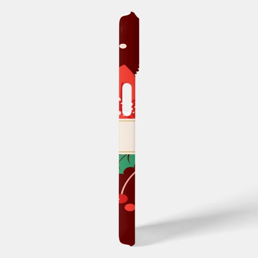 Merry KerstFloral Case-Mate iPhone Case (Achterkant / Rechts)