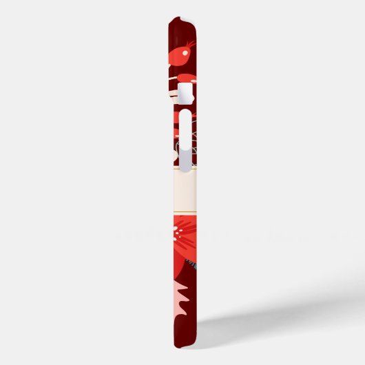 Merry KerstFloral Case-Mate iPhone Case (Achterkant / Links)