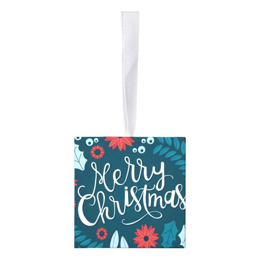 Merry KerstFloral Decoratie (Rechts)