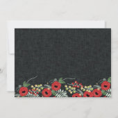 Merry KerstFloral Feestdagenkaart (Achterkant)