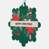 Merry KerstFloral Ornament Kaart (Links)