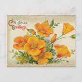 Merry kerstflower  kunst feestdagenkaart (Voorkant)