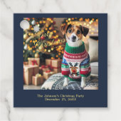 Merry kerstfoto bedankjes labels (Voorkant)