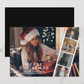 Merry kerstfoto Booth Modern Personalized Feestdagenkaart (Voorkant / Achterkant)