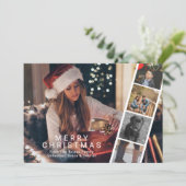 Merry kerstfoto Booth Modern Personalized Feestdagenkaart (Staand voorkant)