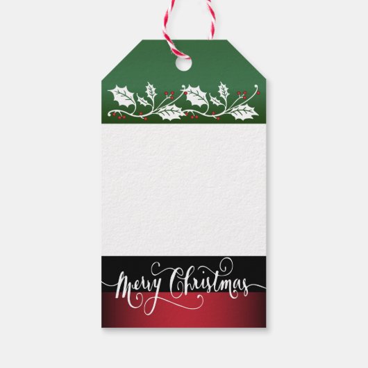 Merry kerstfoto cadeaulabel (Achterkant)