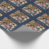 Merry kerstfoto cadeaupapier (Hoek)