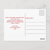 Merry Kerstfoto Collage Beauful Red Green Briefkaart (Achterkant)