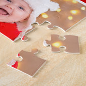 Merry Kerstfoto Collage Beauful Red Green Legpuzzel (Zijkant)