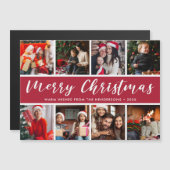 Merry Kerstfoto Collage Calligrafie (Voorkant / Achterkant)