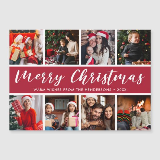 Merry Kerstfoto Collage Calligrafie (Voorkant)