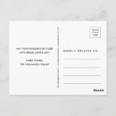 Merry Kerstfoto Collage Calligrafie Briefkaart (Achterkant)