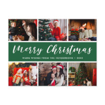 Merry Kerstfoto Collage Calligrafie