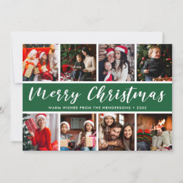 Merry Kerstfoto Collage Calligrafie Feestdagenkaart
